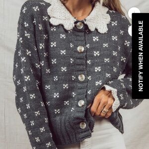 Shop Stevie Nick Sweater Cardigan in Charcoal sz L